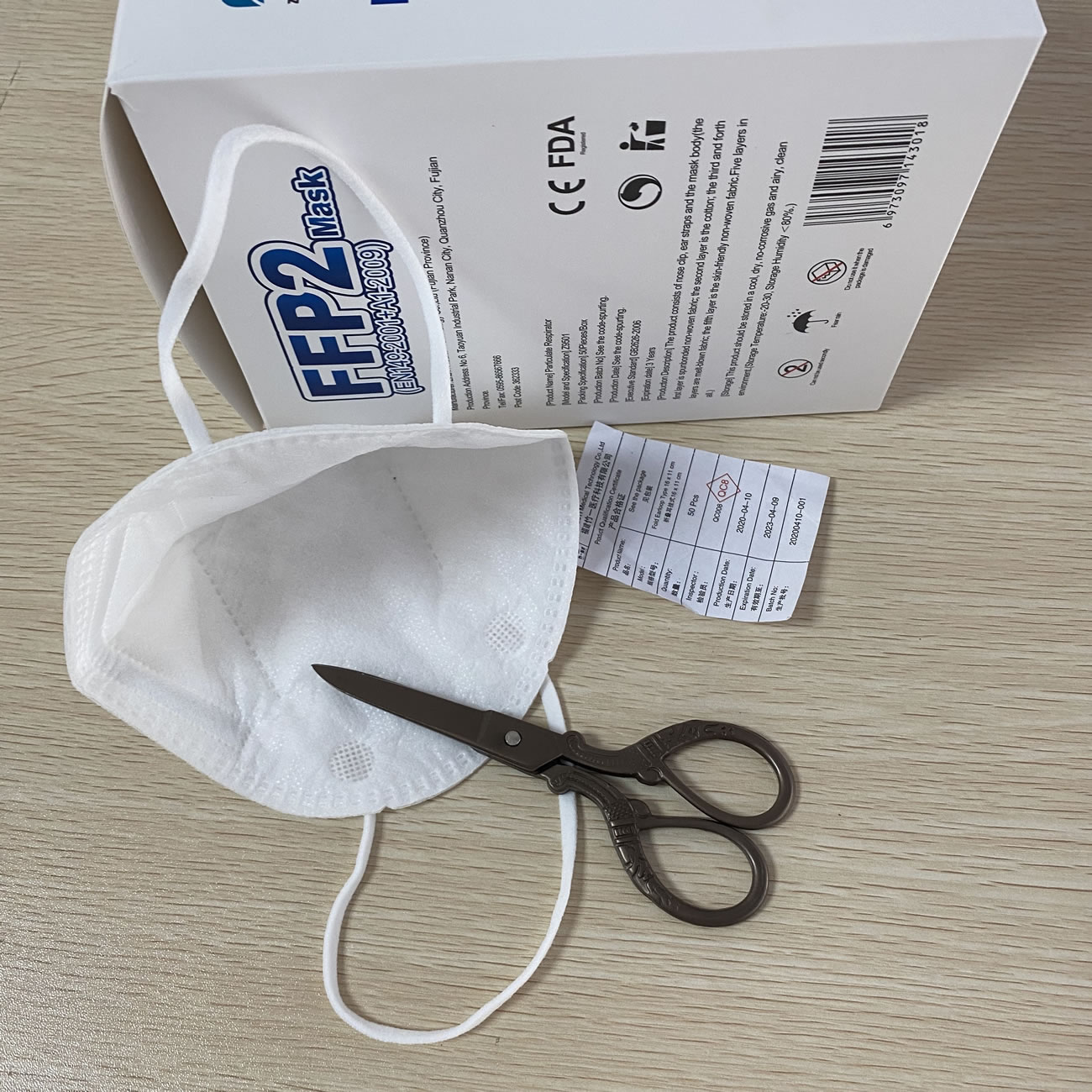 Ffp2 Mask Particulate Respirator 50pieces Box Model Z9501 (5) - www.kitistry.com