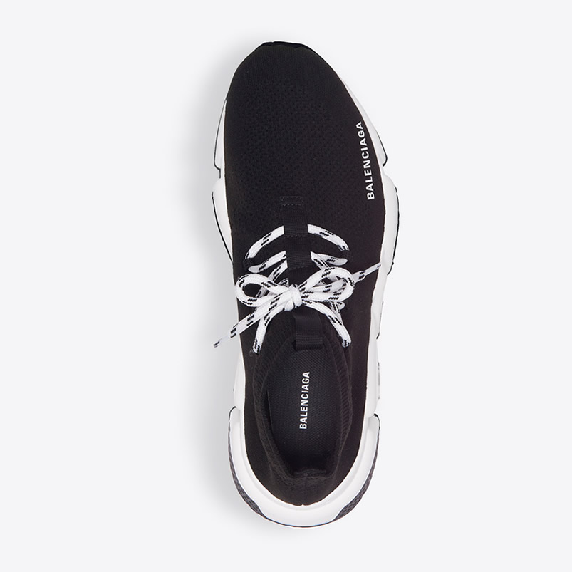 Balenciaga Speed Lace Up Sneaker Black White (4) - www.kitistry.com Balenciaga Speed Lace Up Sneaker Black White (4) - www.kitistry.com