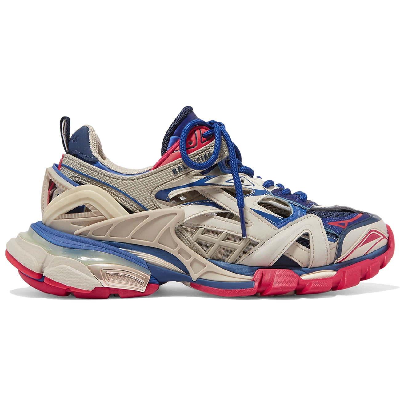 Balenciaga Track 2 Logo Detailed Mesh Rubber Sneakers Grey Blue Red (1) - www.kitistry.com Balenciaga Track 2 Logo Detailed Mesh Rubber Sneakers Grey Blue Red (1) - www.kitistry.com
