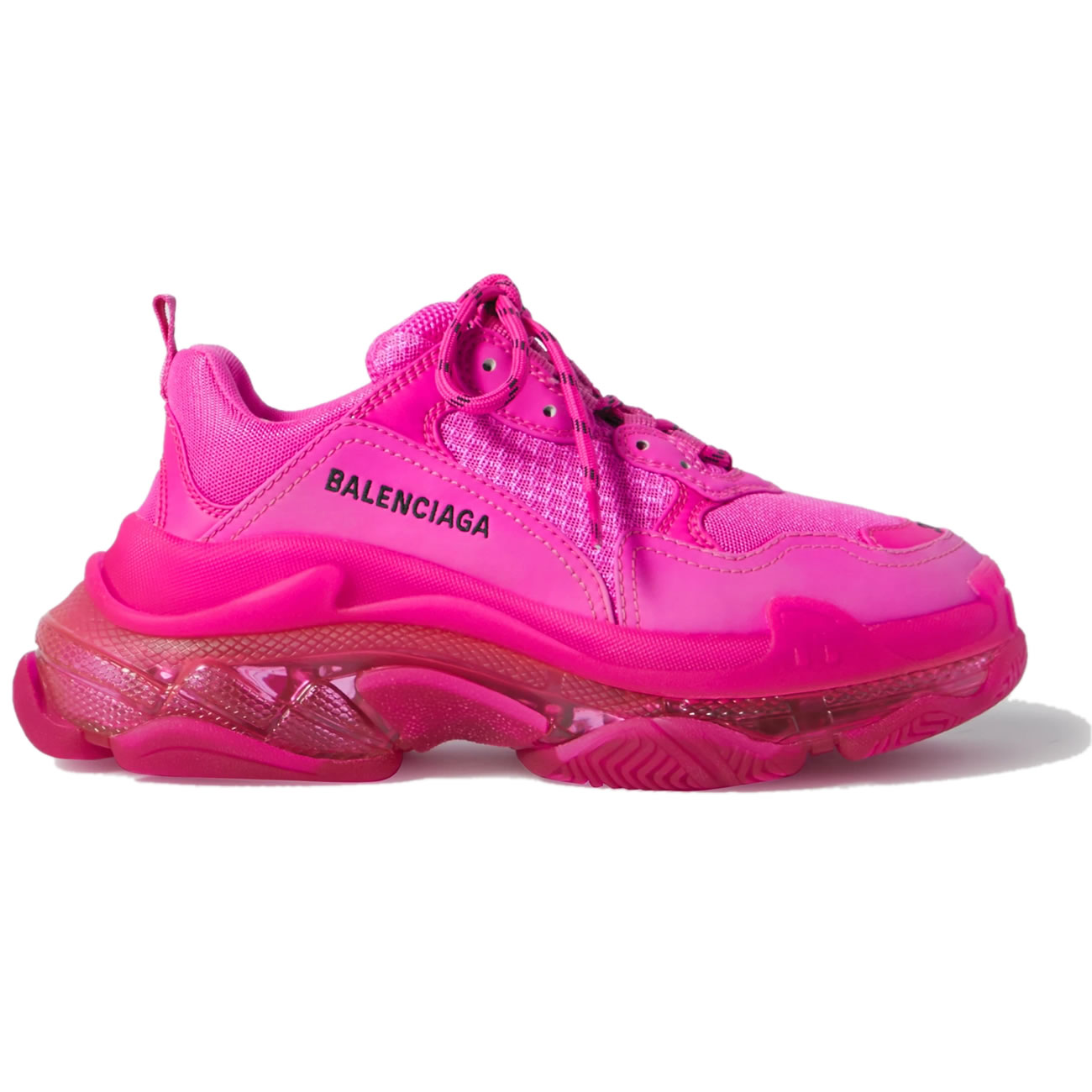 Balenciaga Triple S Pink Clear Sole Logo Embroidered Foam Mesh Sneakers (1) - www.kitistry.com Balenciaga Triple S Pink Clear Sole Logo Embroidered Foam Mesh Sneakers (1) - www.kitistry.com