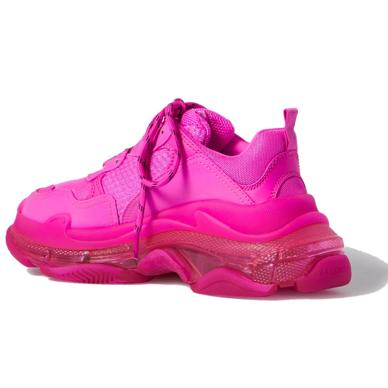 Balenciaga Triple S Pink Clear Sole Logo Embroidered Foam Mesh Sneakers (2) - www.kitistry.com Balenciaga Triple S Pink Clear Sole Logo Embroidered Foam Mesh Sneakers (2) - www.kitistry.com