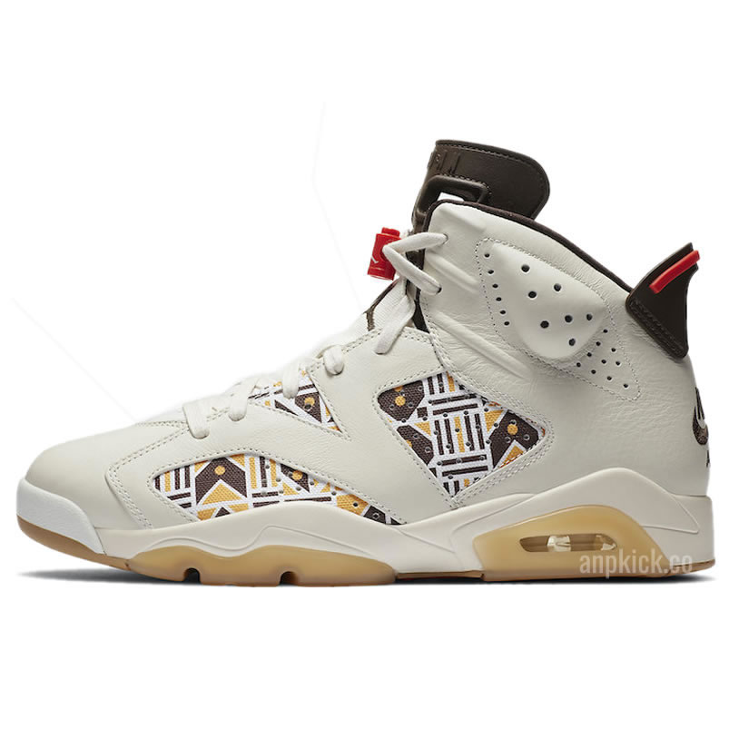 Air Jordan 6 Retro Quai 54 2020 Sail Baroque Brown Cz4152 100 (1) - www.kitistry.com