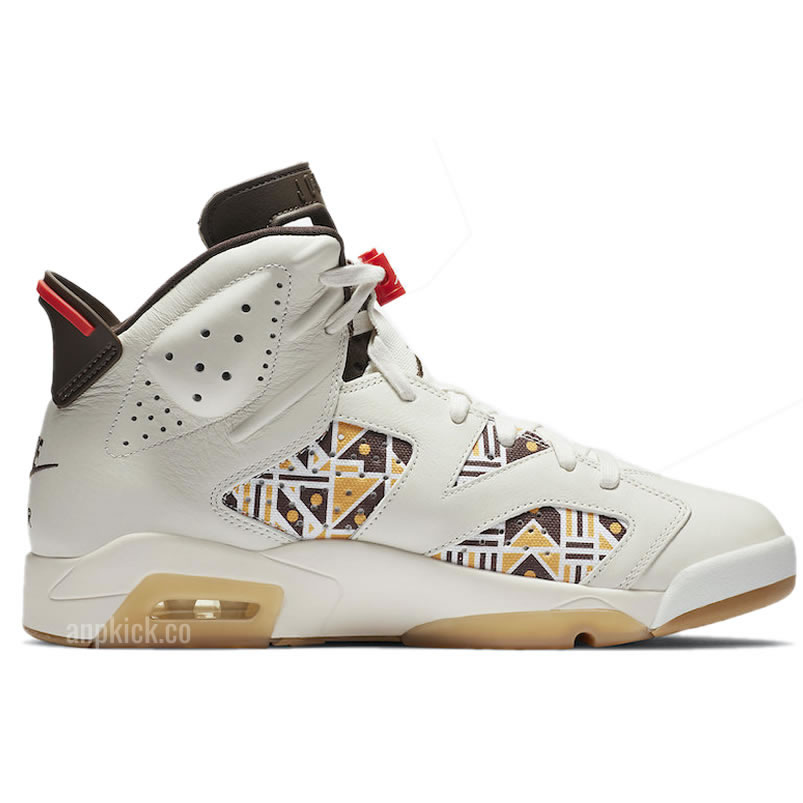 Air Jordan 6 Retro Quai 54 2020 Sail Baroque Brown Cz4152 100 (2) - www.kitistry.com