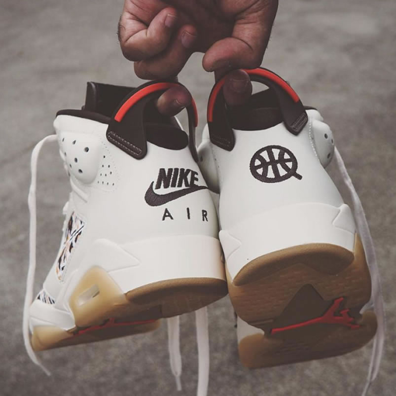 Air Jordan 6 Retro Quai 54 2020 Sail Baroque Brown Cz4152 100 (9) - www.kitistry.com