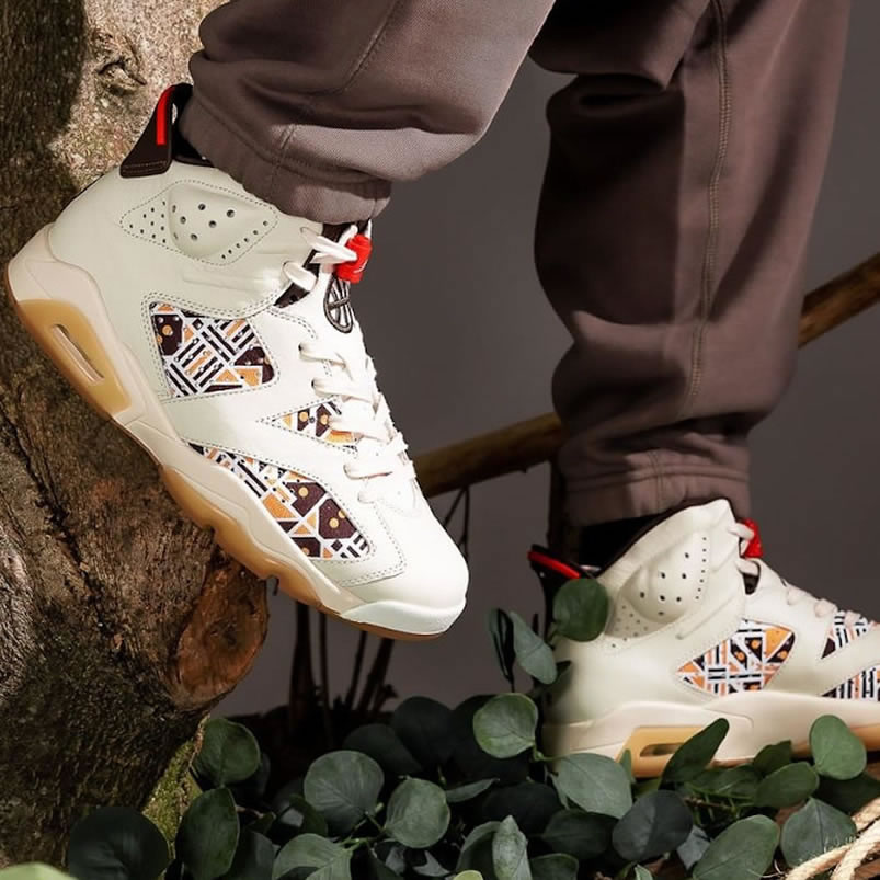 Air Jordan 6 Retro Quai 54 2020 Sail Baroque Brown On Feet Cz4152 100 (1) - www.kitistry.com