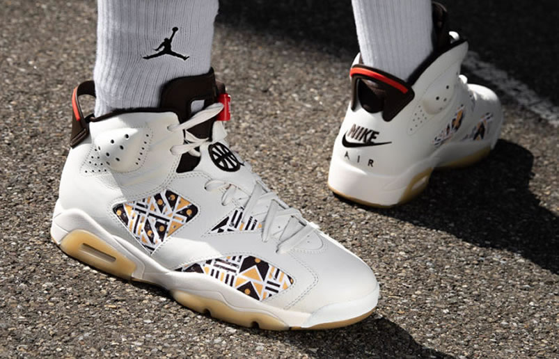 Air Jordan 6 Retro Quai 54 2020 Sail Baroque Brown On Feet Cz4152 100 (3) - www.kitistry.com