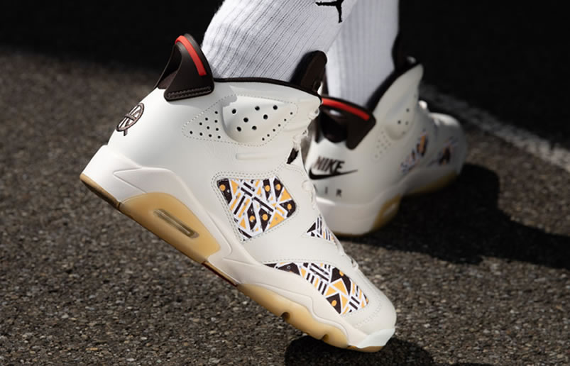 Air Jordan 6 Retro Quai 54 2020 Sail Baroque Brown On Feet Cz4152 100 (4) - www.kitistry.com