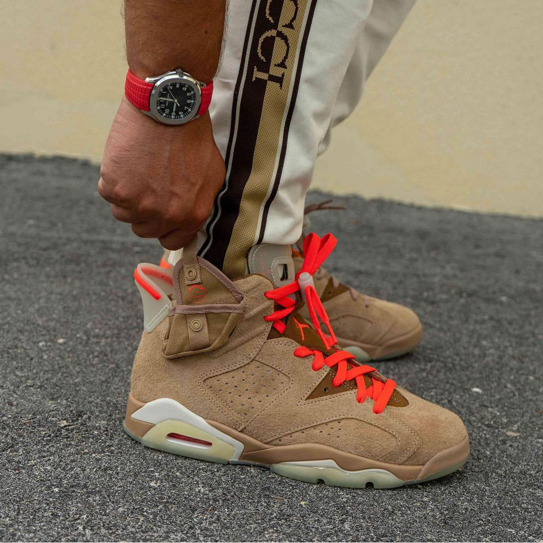 Travis Scott Air Jordan 6 Retro British Khaki On Feet Dh0690 200 (4) - www.kitistry.com Travis Scott Air Jordan 6 Retro British Khaki On Feet Dh0690 200 (4) - www.kitistry.com