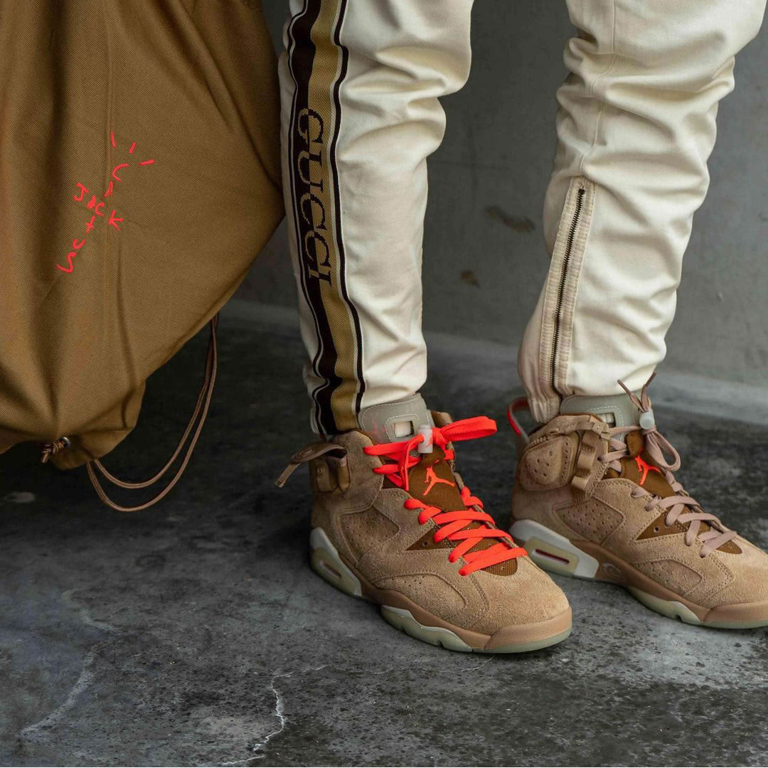 Travis Scott Air Jordan 6 Retro British Khaki On Feet Dh0690 200 (5) - www.kitistry.com Travis Scott Air Jordan 6 Retro British Khaki On Feet Dh0690 200 (5) - www.kitistry.com