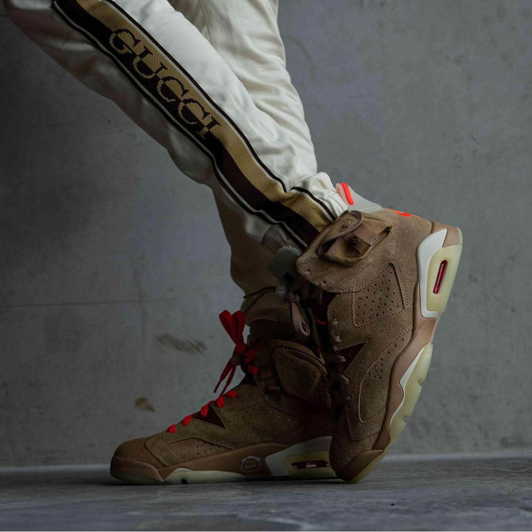 Travis Scott Air Jordan 6 Retro British Khaki On Feet Dh0690 200 (7) - www.kitistry.com Travis Scott Air Jordan 6 Retro British Khaki On Feet Dh0690 200 (7) - www.kitistry.com
