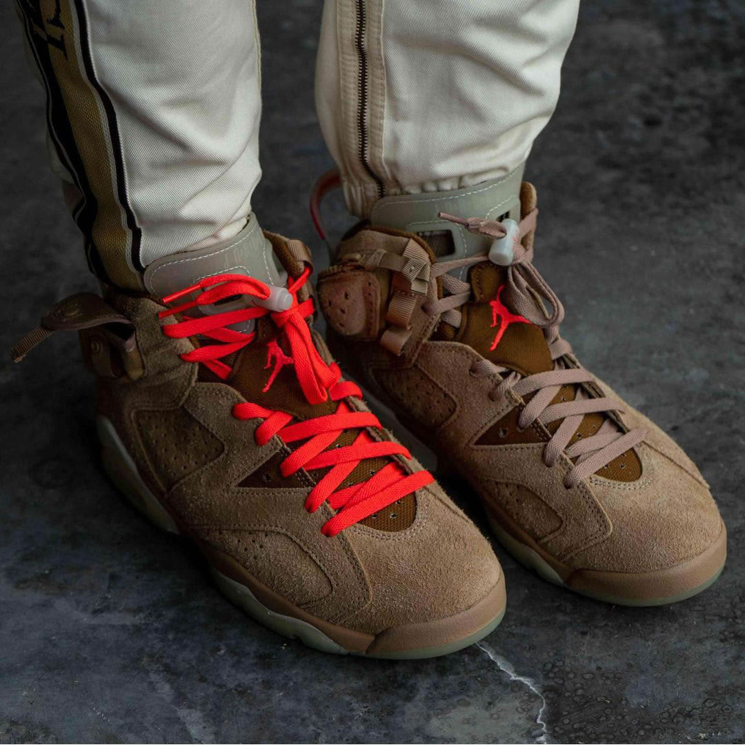 Travis Scott Air Jordan 6 Retro British Khaki On Feet Dh0690 200 (8) - www.kitistry.com Travis Scott Air Jordan 6 Retro British Khaki On Feet Dh0690 200 (8) - www.kitistry.com