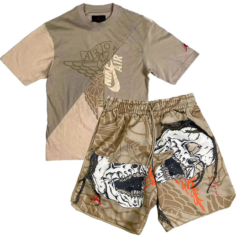 Travis Scott Cactus Jack Jordan T Shirt Short Suit Khaki - www.kitistry.com Travis Scott Cactus Jack Jordan T Shirt Short Suit Khaki - www.kitistry.com