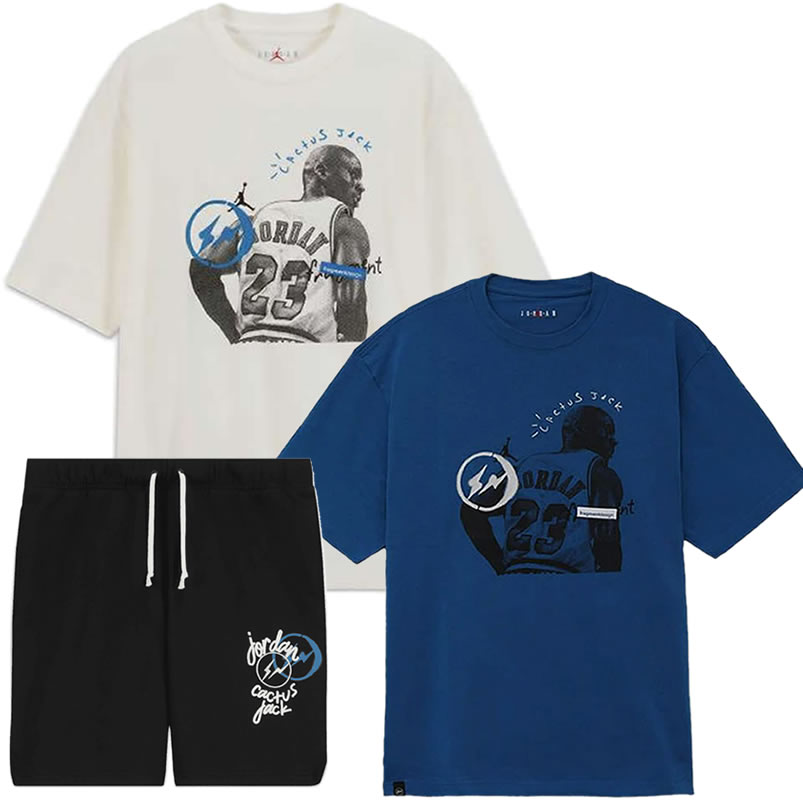 Travis Scott Cactus Jack Jordan T Shirt Khaki Desert Blue White Short (1) - www.kitistry.com Travis Scott Cactus Jack Jordan T Shirt Khaki Desert Blue White Short (1) - www.kitistry.com
