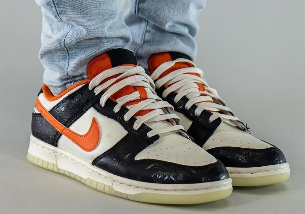 Nike Dunk Low Halloween Sail Starfish Black Dd3357 100 On Feet (1) - www.kitistry.com