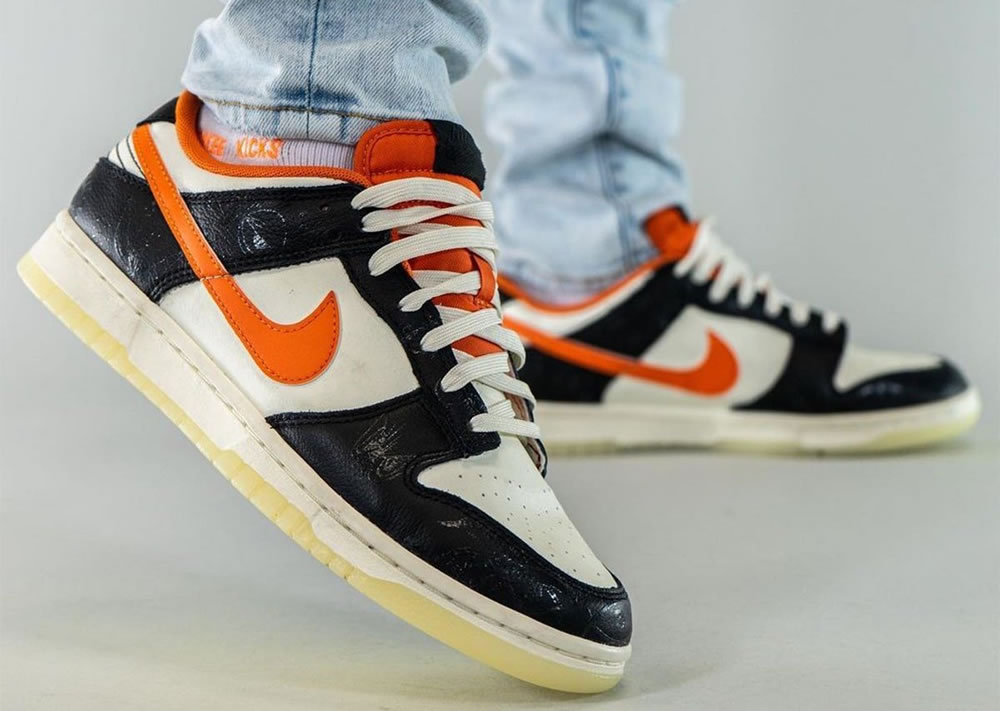 Nike Dunk Low Halloween Sail Starfish Black Dd3357 100 On Feet (3) - www.kitistry.com