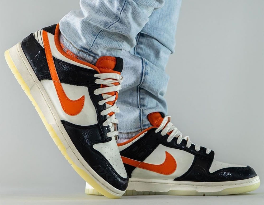 Nike Dunk Low Halloween Sail Starfish Black Dd3357 100 On Feet (4) - www.kitistry.com