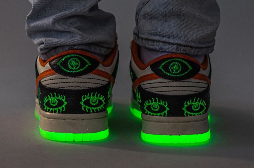 Nike Dunk Low Halloween Sail Starfish Black Dd3357 100 On Feet (8) - www.kitistry.com
