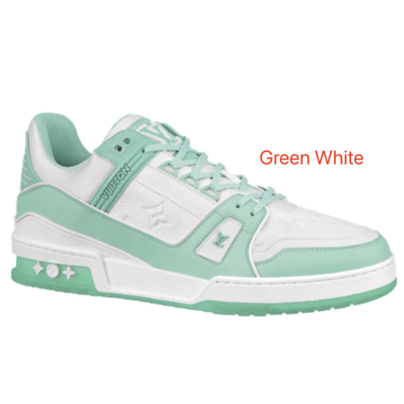 New L V Trainer Sneaker Shoes Green White (1) - www.kitistry.com New L V Trainer Sneaker Shoes Green White (1) - www.kitistry.com
