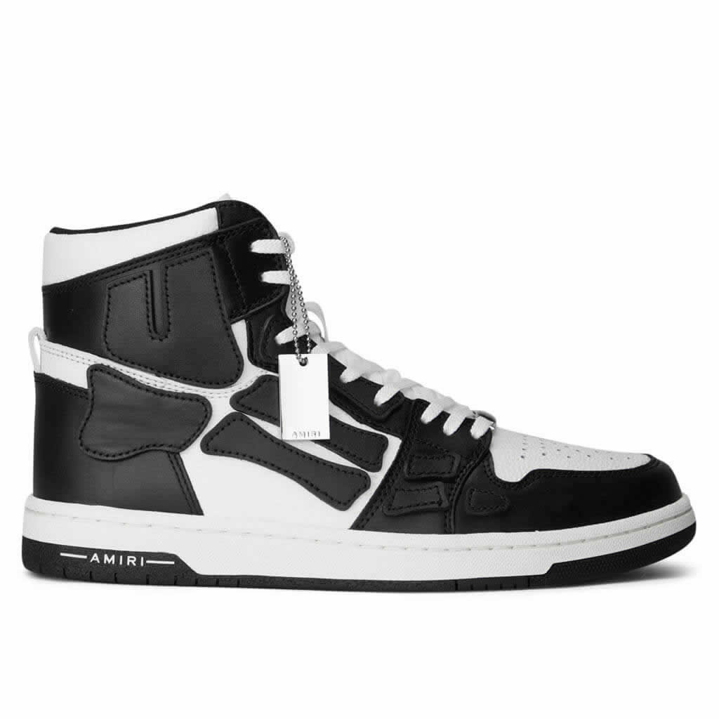 A M I R I Skel Top High Leather Sneakers Black White Mfs002 004 (2) - www.kitistry.com A M I R I Skel Top High Leather Sneakers Black White Mfs002 004 (2) - www.kitistry.com