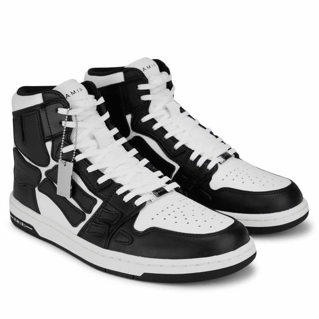 A M I R I Skel Top High Leather Sneakers Black White Mfs002 004 (3) - www.kitistry.com A M I R I Skel Top High Leather Sneakers Black White Mfs002 004 (3) - www.kitistry.com
