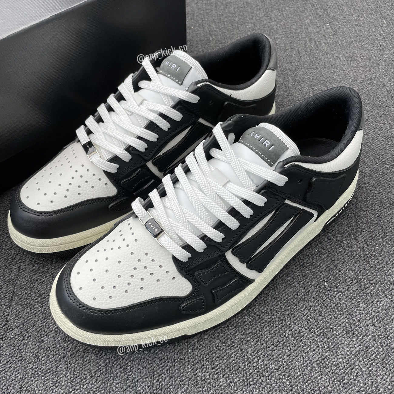 A M I R I Skel Top Low Leather Sneakers Black White Anpkick Mfs003 004 (4) - www.kitistry.com A M I R I Skel Top Low Leather Sneakers Black White Anpkick Mfs003 004 (4) - www.kitistry.com