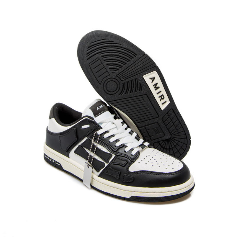 A M I R I Skel Top Low Leather Sneakers Black White Mfs003 004 (4) - www.kitistry.com A M I R I Skel Top Low Leather Sneakers Black White Mfs003 004 (4) - www.kitistry.com
