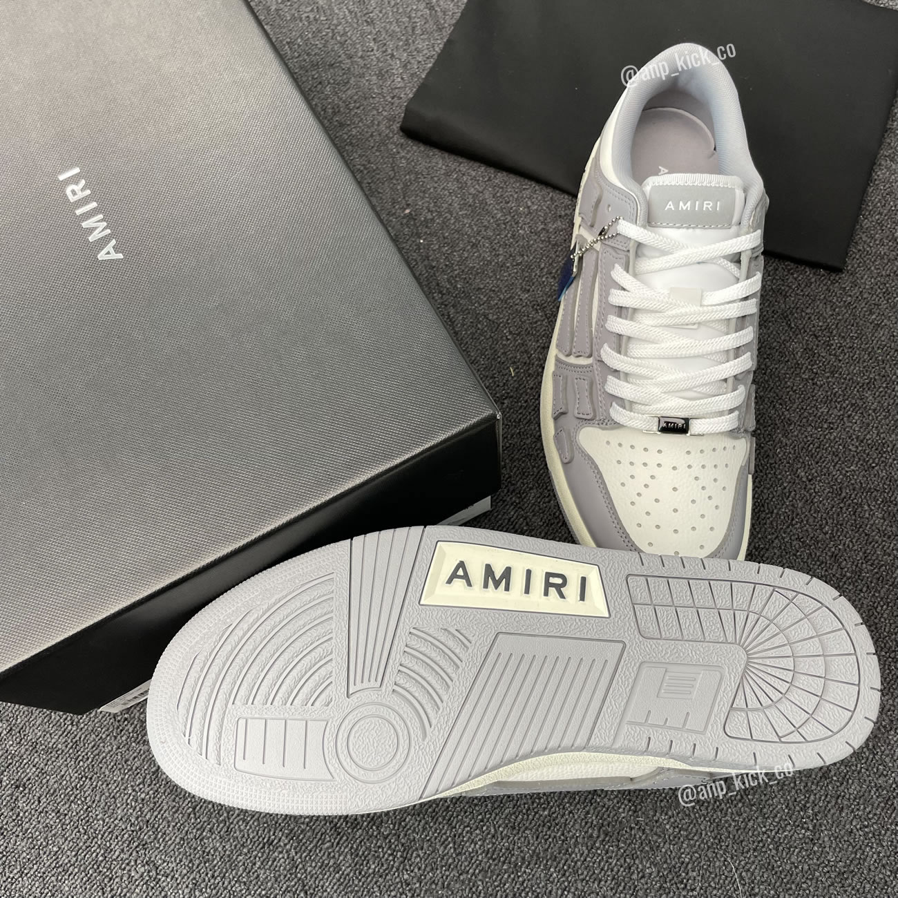 A M I R I Skel Top Low Leather Sneakers Grey White Anpkick Mfs003 043 (5) - www.kitistry.com A M I R I Skel Top Low Leather Sneakers Grey White Anpkick Mfs003 043 (5) - www.kitistry.com