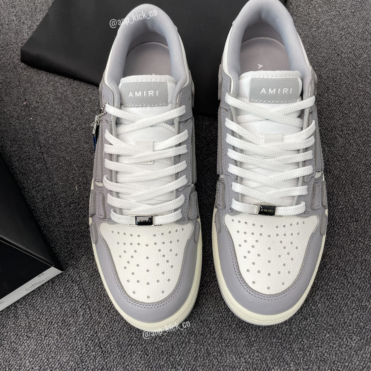 A M I R I Skel Top Low Leather Sneakers Grey White Anpkick Mfs003 043 (6) - www.kitistry.com A M I R I Skel Top Low Leather Sneakers Grey White Anpkick Mfs003 043 (6) - www.kitistry.com