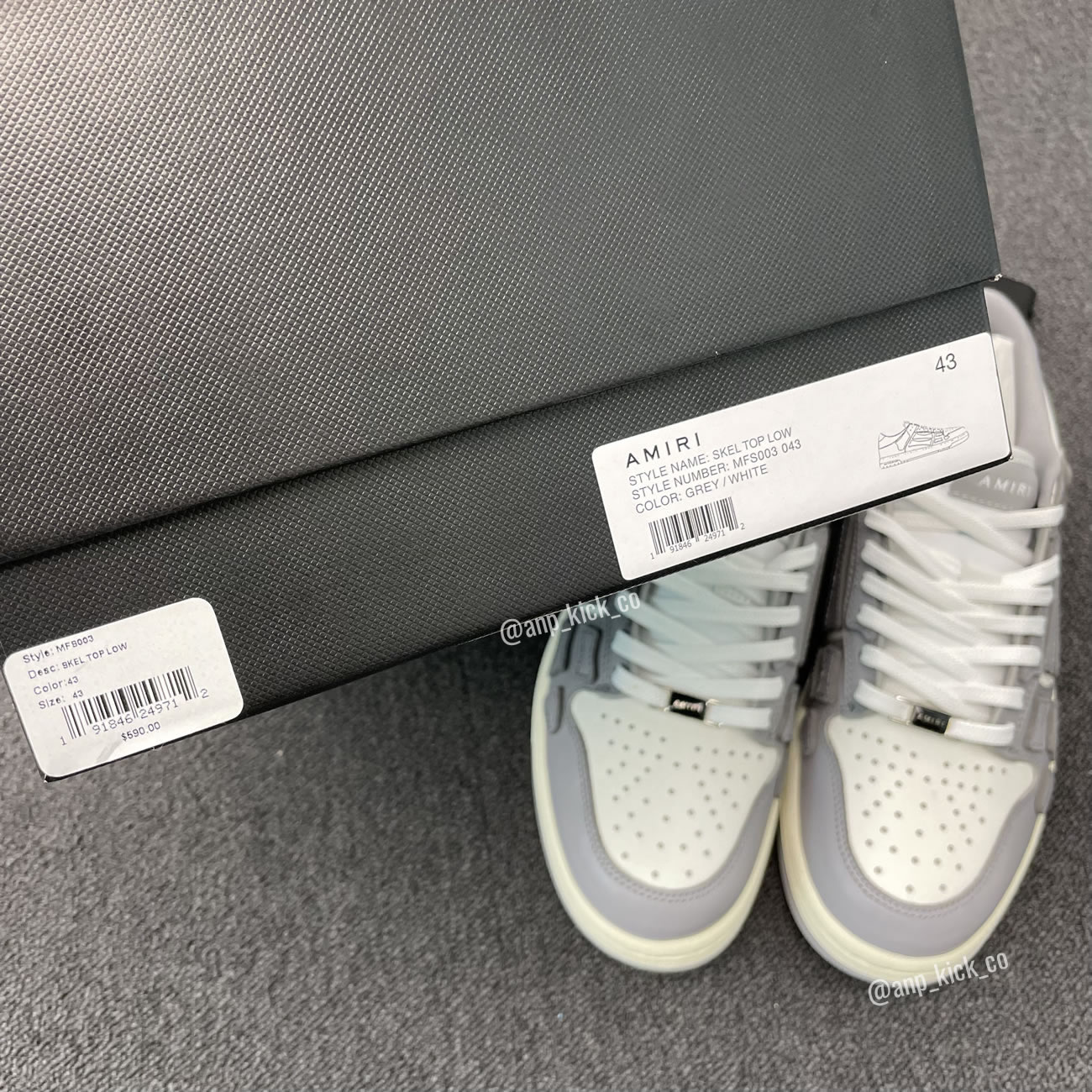 A M I R I Skel Top Low Leather Sneakers Grey White Anpkick Mfs003 043 (7) - www.kitistry.com A M I R I Skel Top Low Leather Sneakers Grey White Anpkick Mfs003 043 (7) - www.kitistry.com