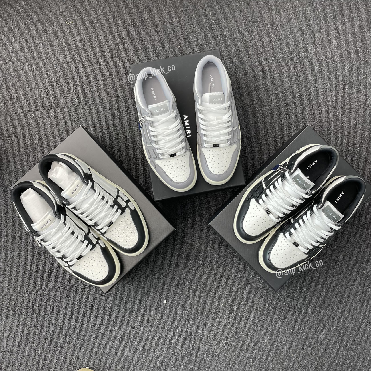 A M I R I Skel Top Low Leather Sneakers Grey White Anpkick Mfs003 043 (8) - www.kitistry.com A M I R I Skel Top Low Leather Sneakers Grey White Anpkick Mfs003 043 (8) - www.kitistry.com