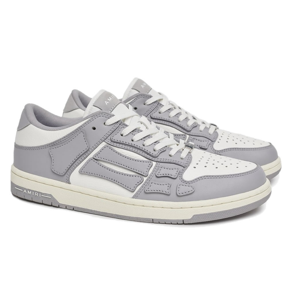 A M I R I Skel Top Low Leather Sneakers Grey White Mfs003 043 (3) - www.kitistry.com A M I R I Skel Top Low Leather Sneakers Grey White Mfs003 043 (3) - www.kitistry.com