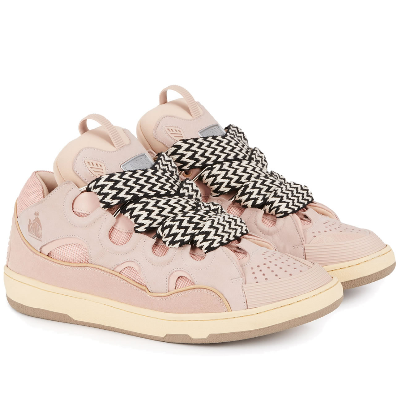 L A N V I N Leather Curb Sneakers Pink Drag A2051 (3) - www.kitistry.com L A N V I N Leather Curb Sneakers Pink Drag A2051 (3) - www.kitistry.com