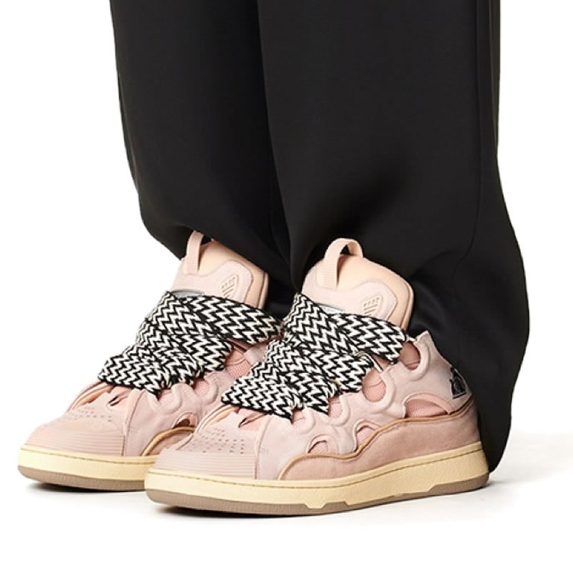 L A N V I N Leather Curb Sneakers Pink Drag A2051 (5) - www.kitistry.com L A N V I N Leather Curb Sneakers Pink Drag A2051 (5) - www.kitistry.com