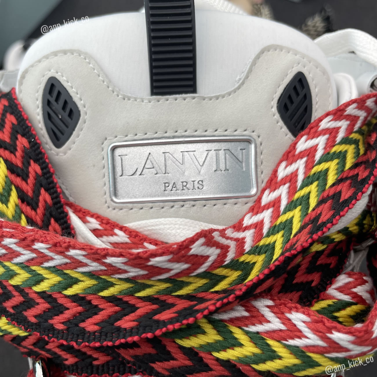 L A N V I N Leather Curb Sneakers White Anpkick Drag A20 (9) - www.kitistry.com