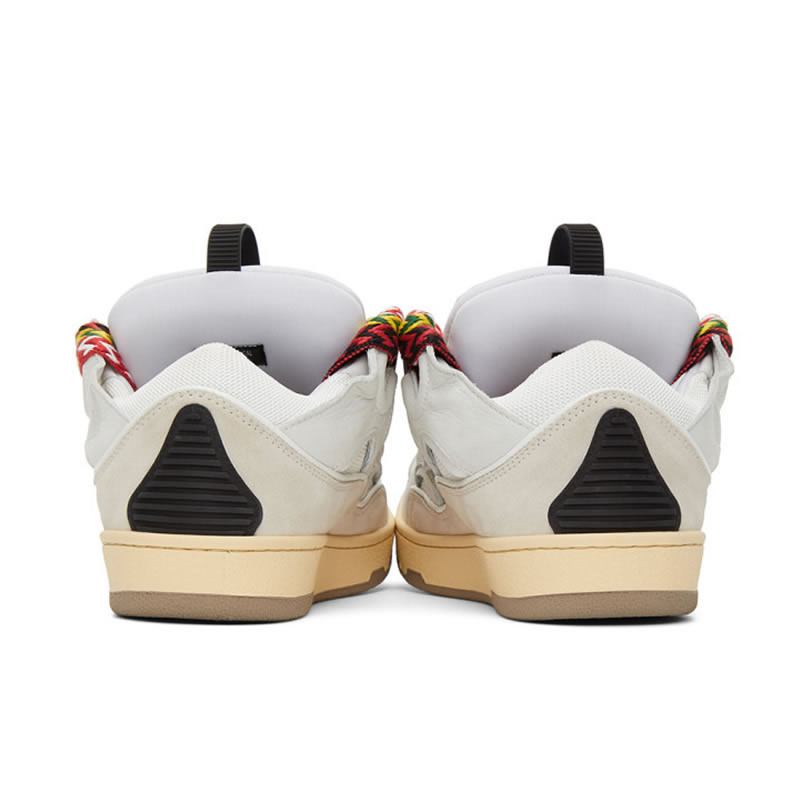 L A N V I N Leather Curb Sneakers White Drag A20 (4) - www.kitistry.com