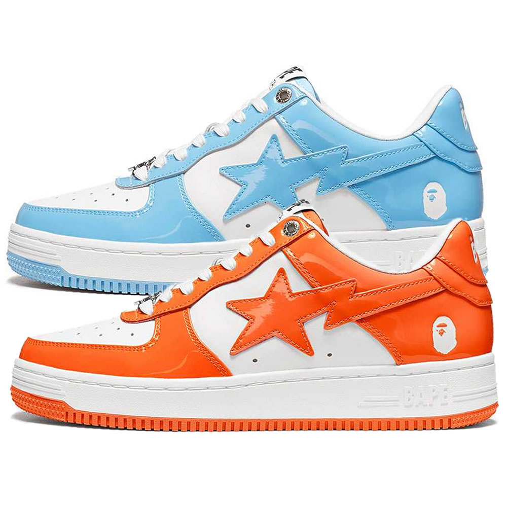 A Bathing Ape Bape Sta Low Blue Orange Shoes - www.kitistry.com A Bathing Ape Bape Sta Low Blue Orange Shoes - www.kitistry.com