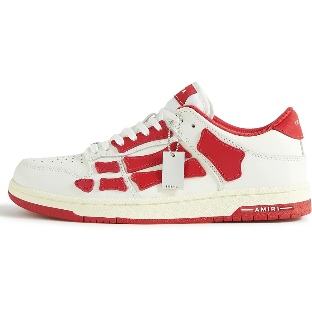 A M I R I Skel Top Low Leather Sneakers Red Mfs003 124 (1) - www.kitistry.com
