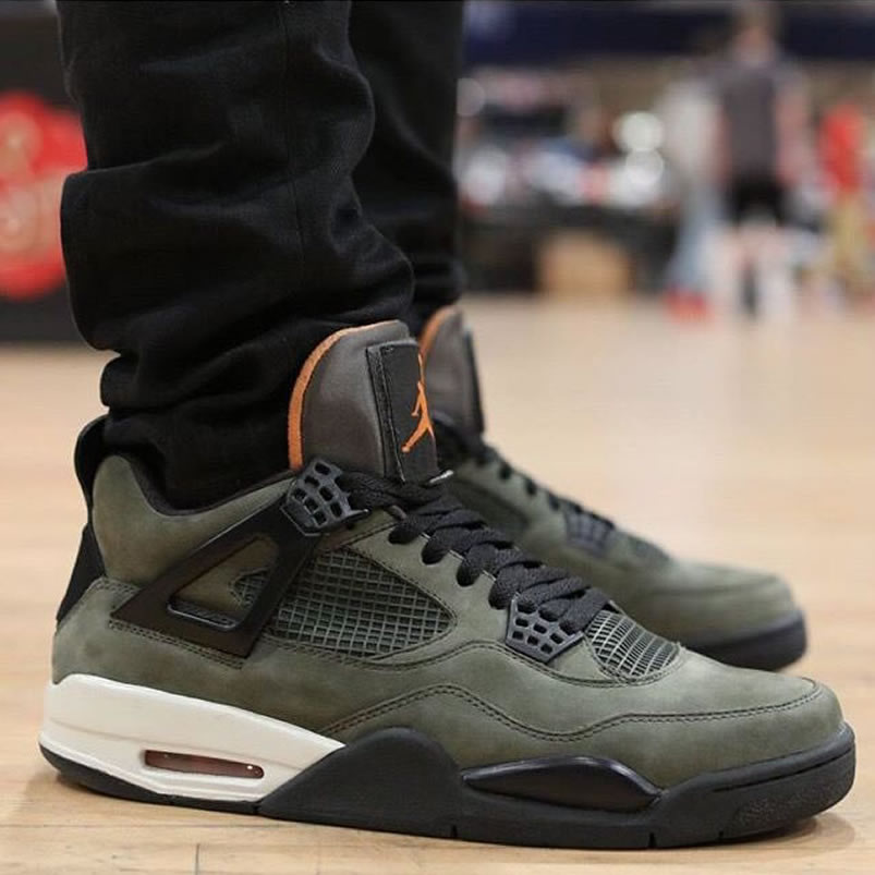 Undefeated Air Jordan 4 Retro Jordan Iv Undftd Deep Green On Feet Jbm351 M1 (1) - www.kitistry.com