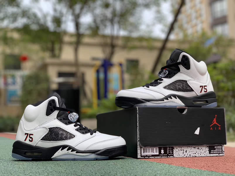 Air Jordan 5 Paris Saint Germain Friends Family Psg White Av9175 101 Detail Pics (4) - www.kitistry.com