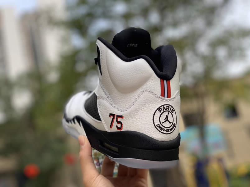 Air Jordan 5 Paris Saint Germain Friends Family Psg White Av9175 101 Detail Pics (6) - www.kitistry.com