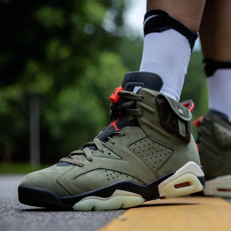 Travis Scott Air Jordan 6 Medium Olive Cactus Jack On Feet For Sale Cn1084 200 (5) - www.kitistry.com Travis Scott Air Jordan 6 Medium Olive Cactus Jack On Feet For Sale Cn1084 200 (5) - www.kitistry.com