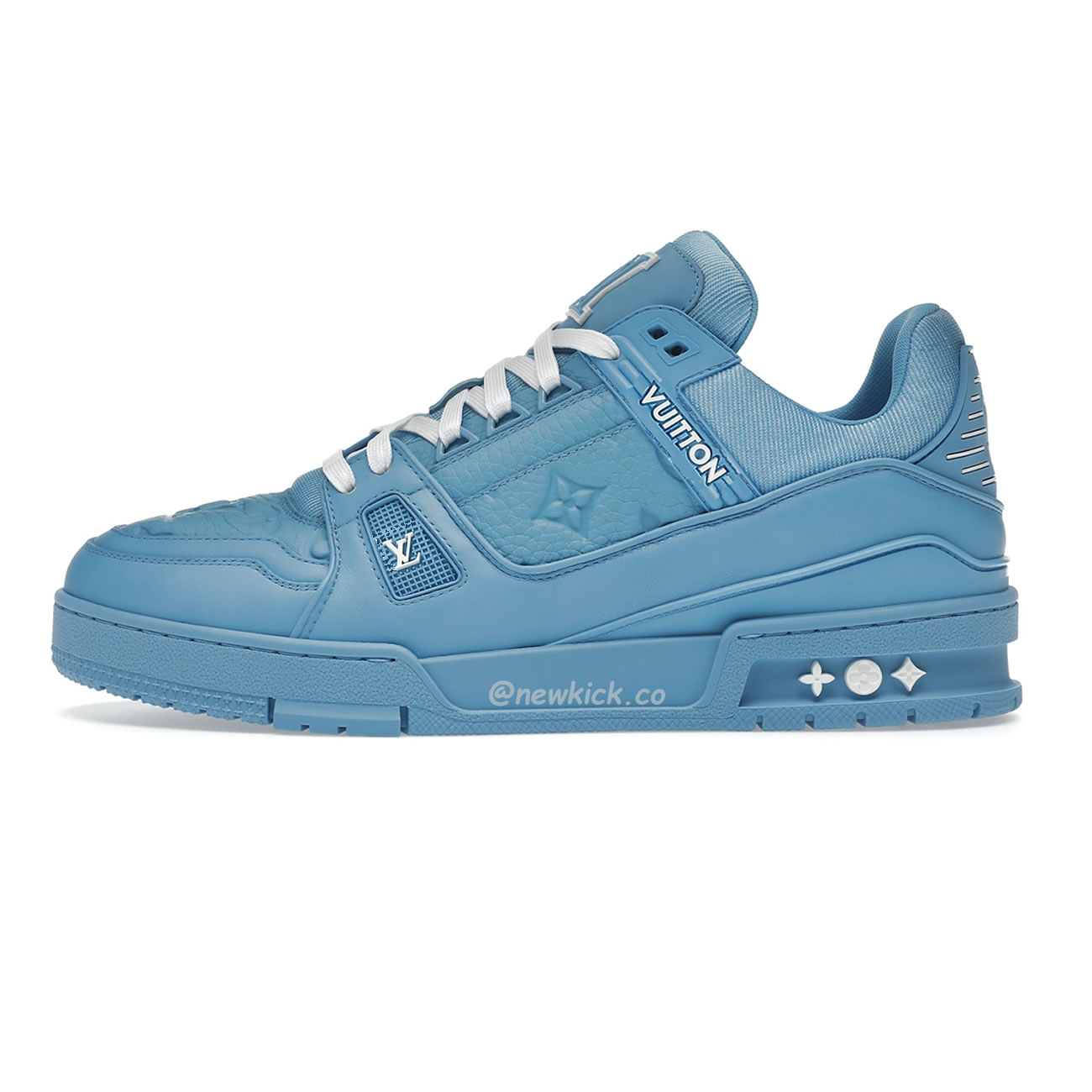 Louis Vuitton Trainer Blue Embossed Monogram (1) - www.kitistry.com