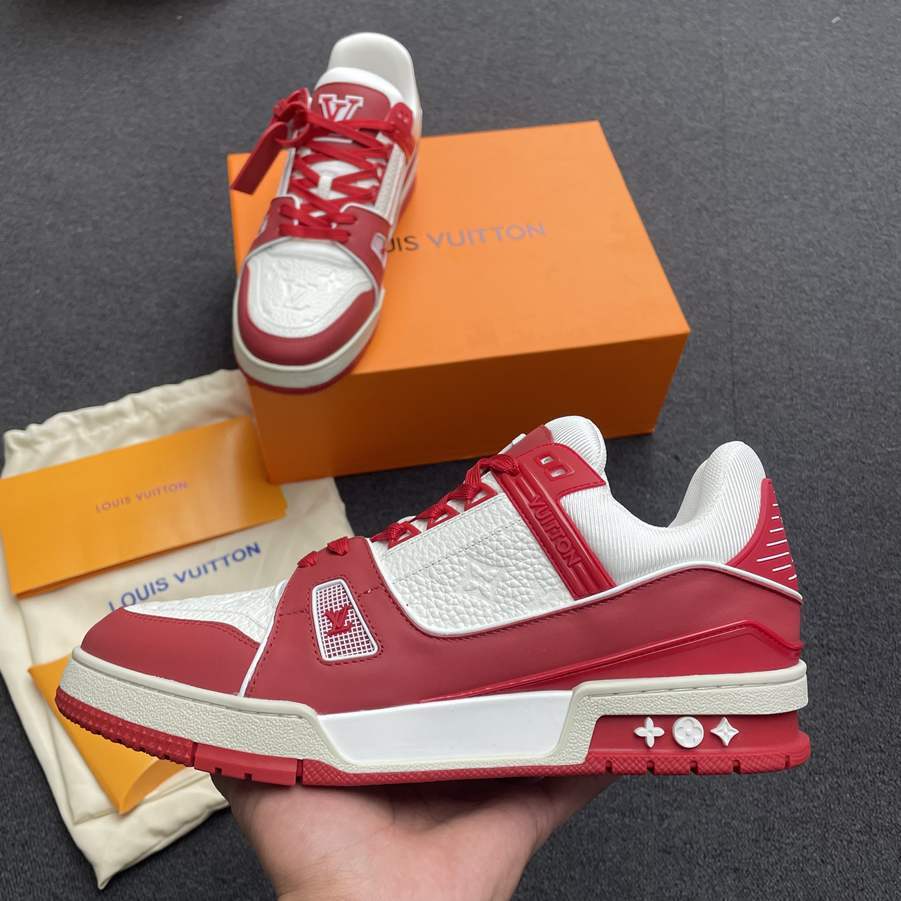 Louis Vuitton Trainer Red White 1a8pk6 (3) - www.kitistry.com