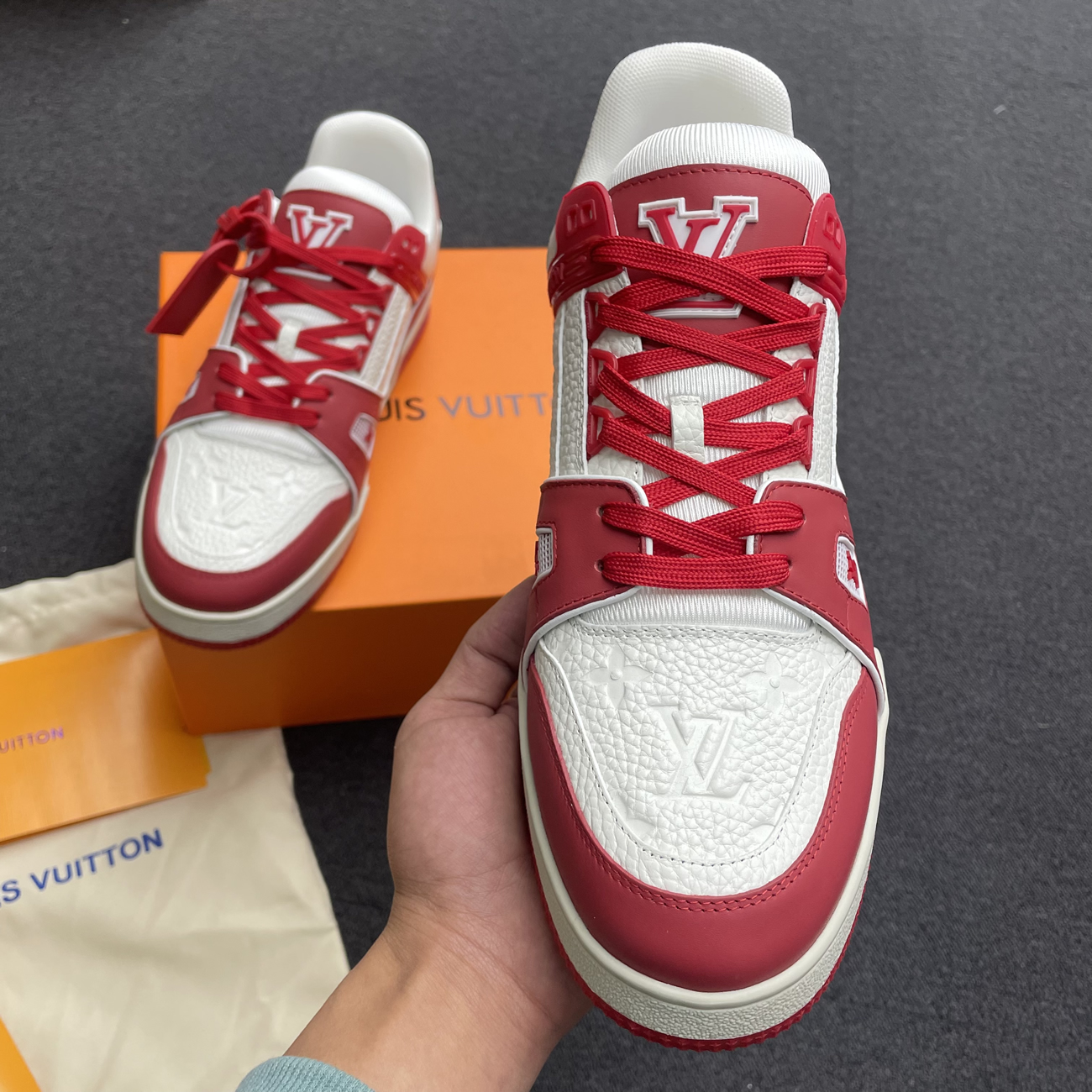 Louis Vuitton Trainer Red White 1a8pk6 (4) - www.kitistry.com