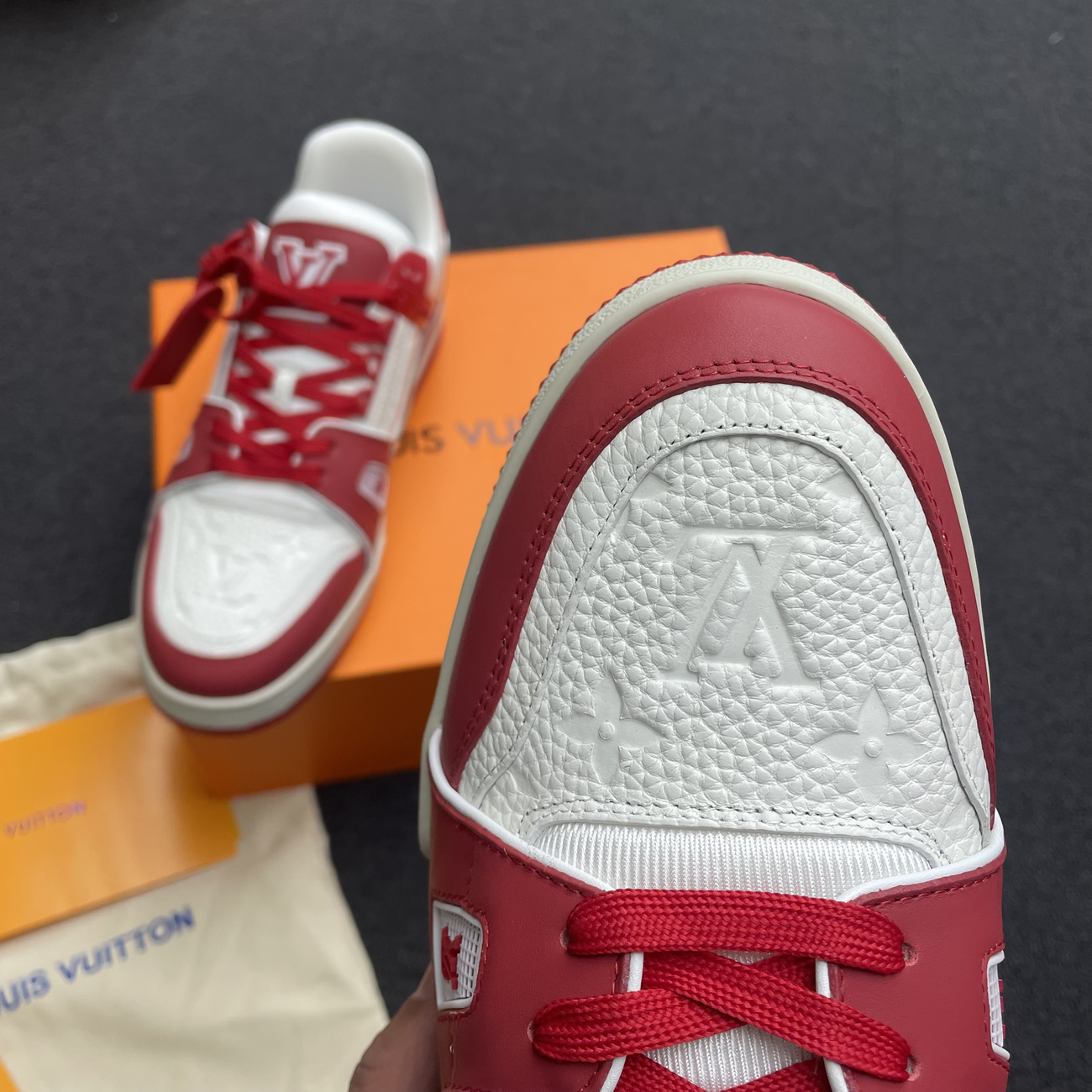 Louis Vuitton Trainer Red White 1a8pk6 (5) - www.kitistry.com