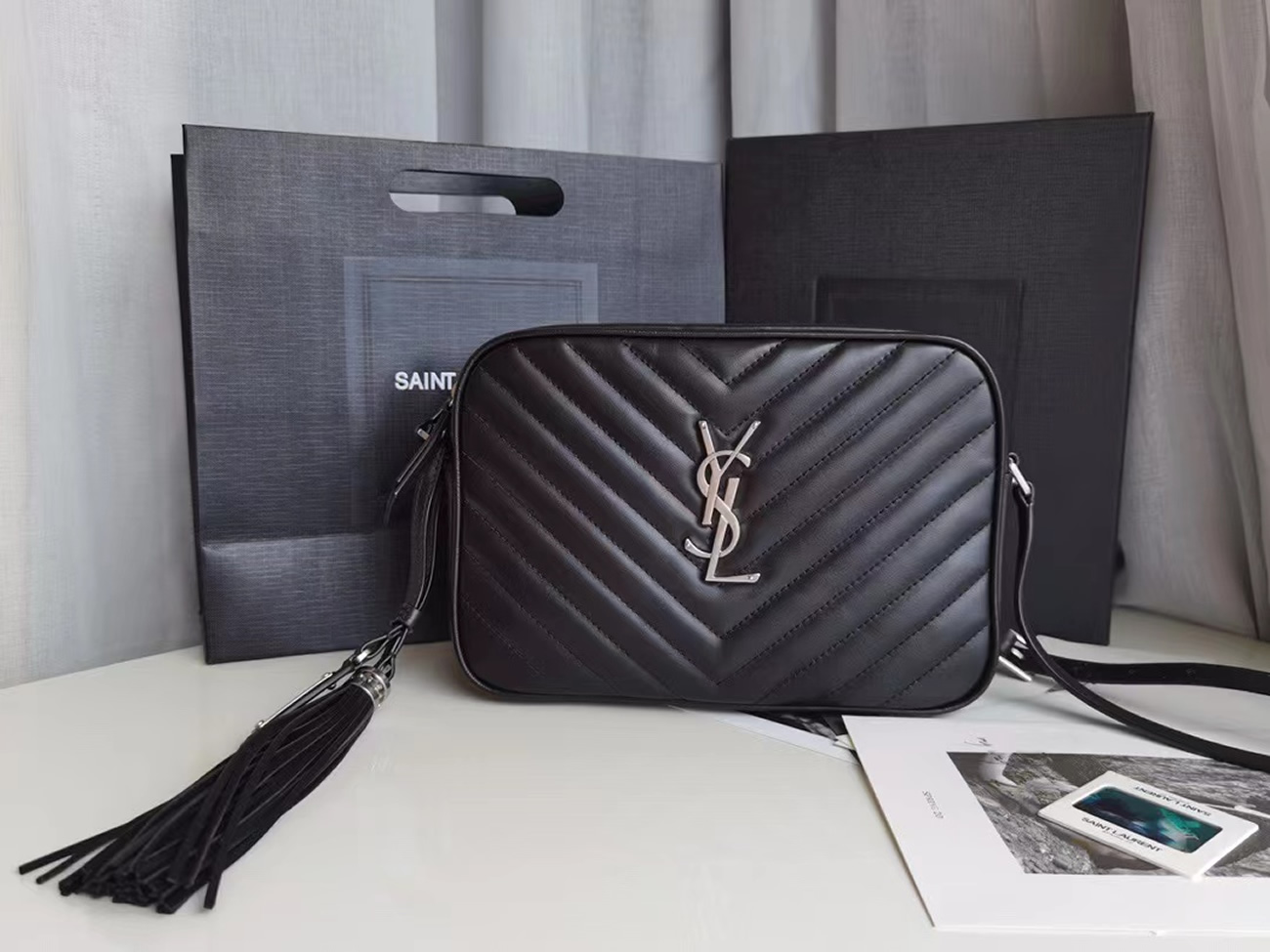 Saint Laurent Lou Crossbody Bag Quilted Black 612544dv7041242 (1) - www.kitistry.com Saint Laurent Lou Crossbody Bag Quilted Black 612544dv7041242 (1) - www.kitistry.com