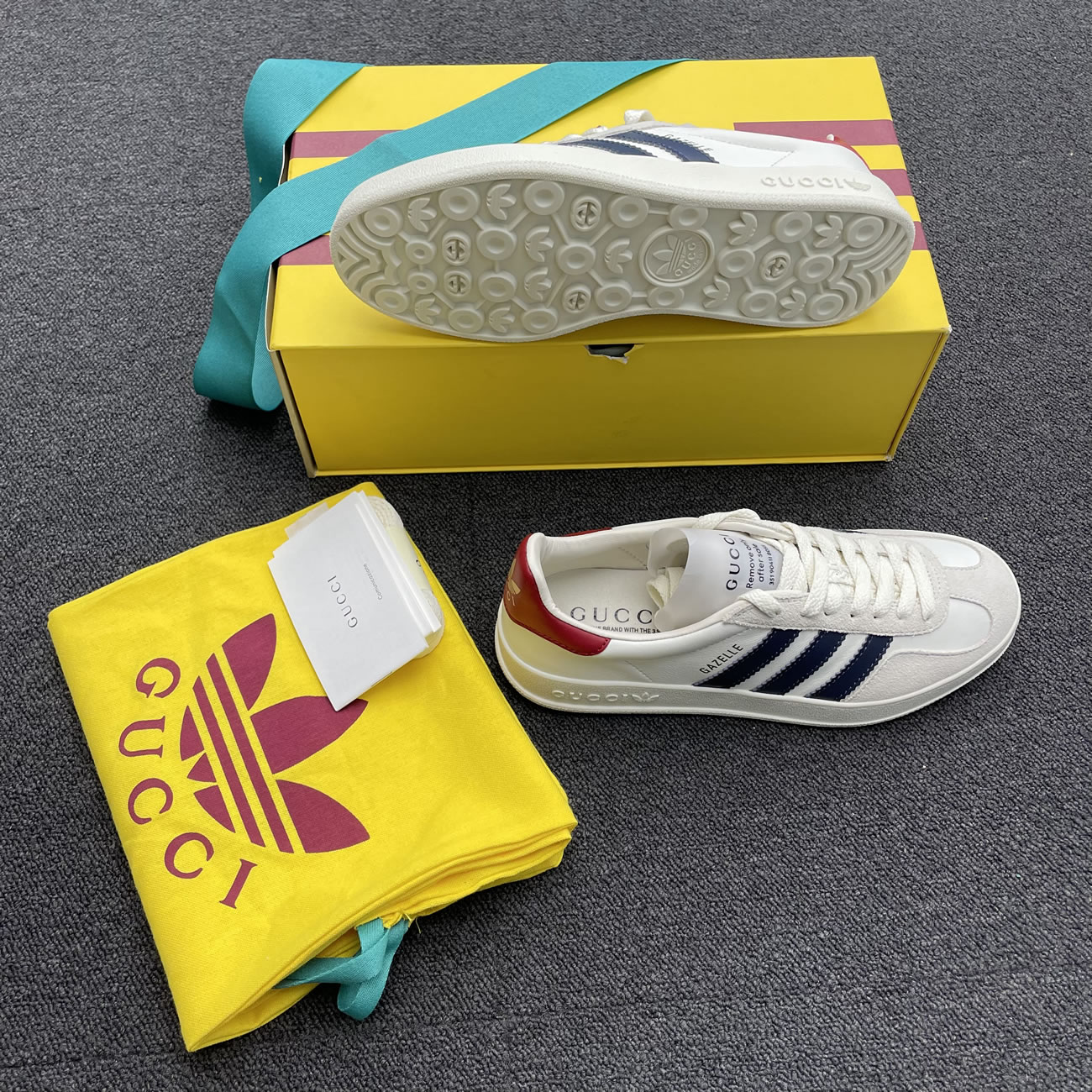 Adidas X Gucci Gazelle White 707847utt109060 (7) - www.kitistry.com