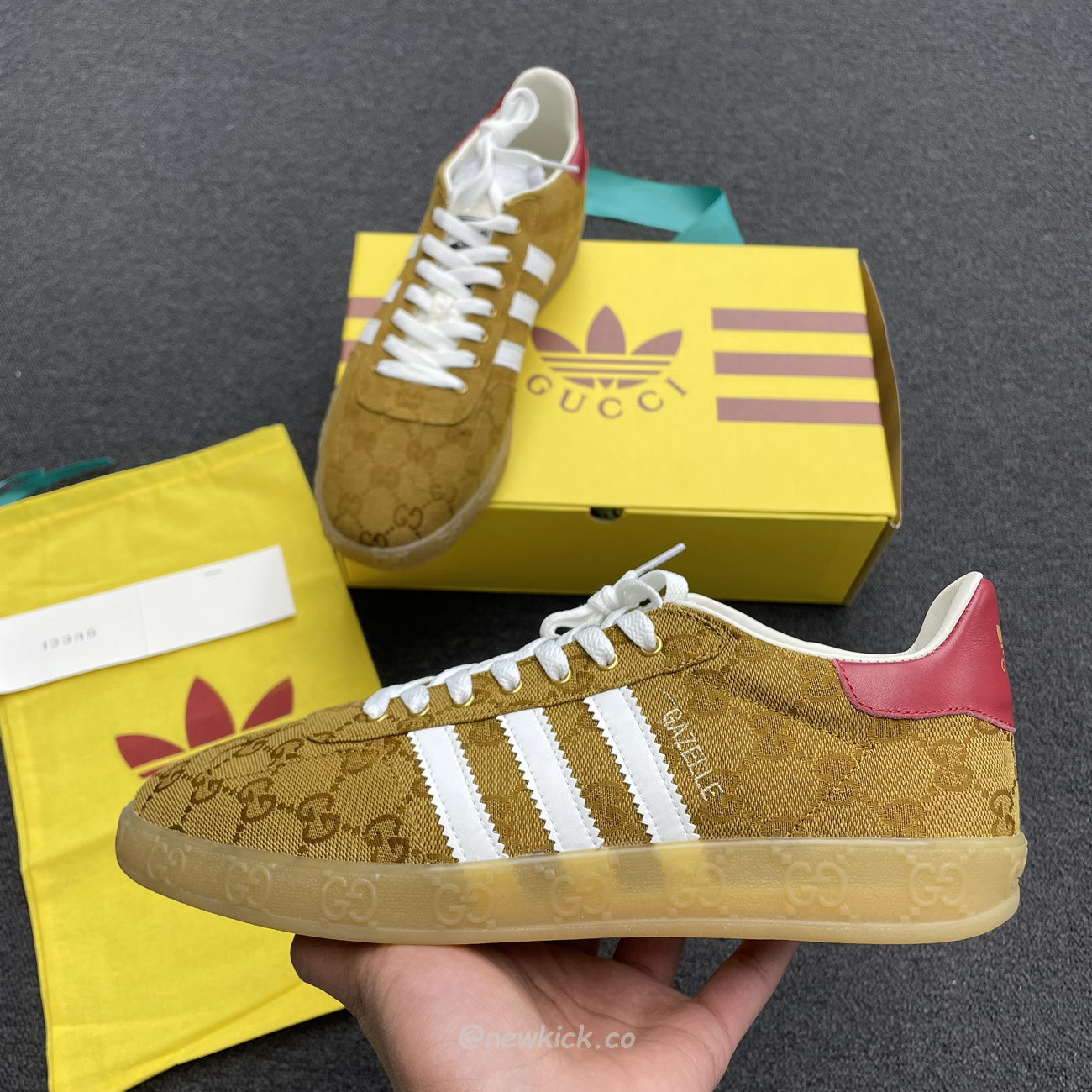 Adidas Gazelle Gucci Original Gg Beige Brown 707868 Uwv20 7162 (13) - www.kitistry.com