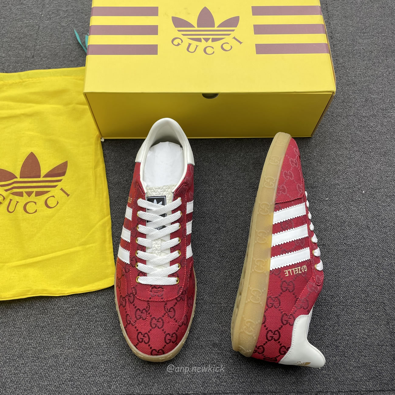 Adidas X Gucci Gazelle Original Gg Red 737967 Faaw3 6451 (6) - www.kitistry.com
