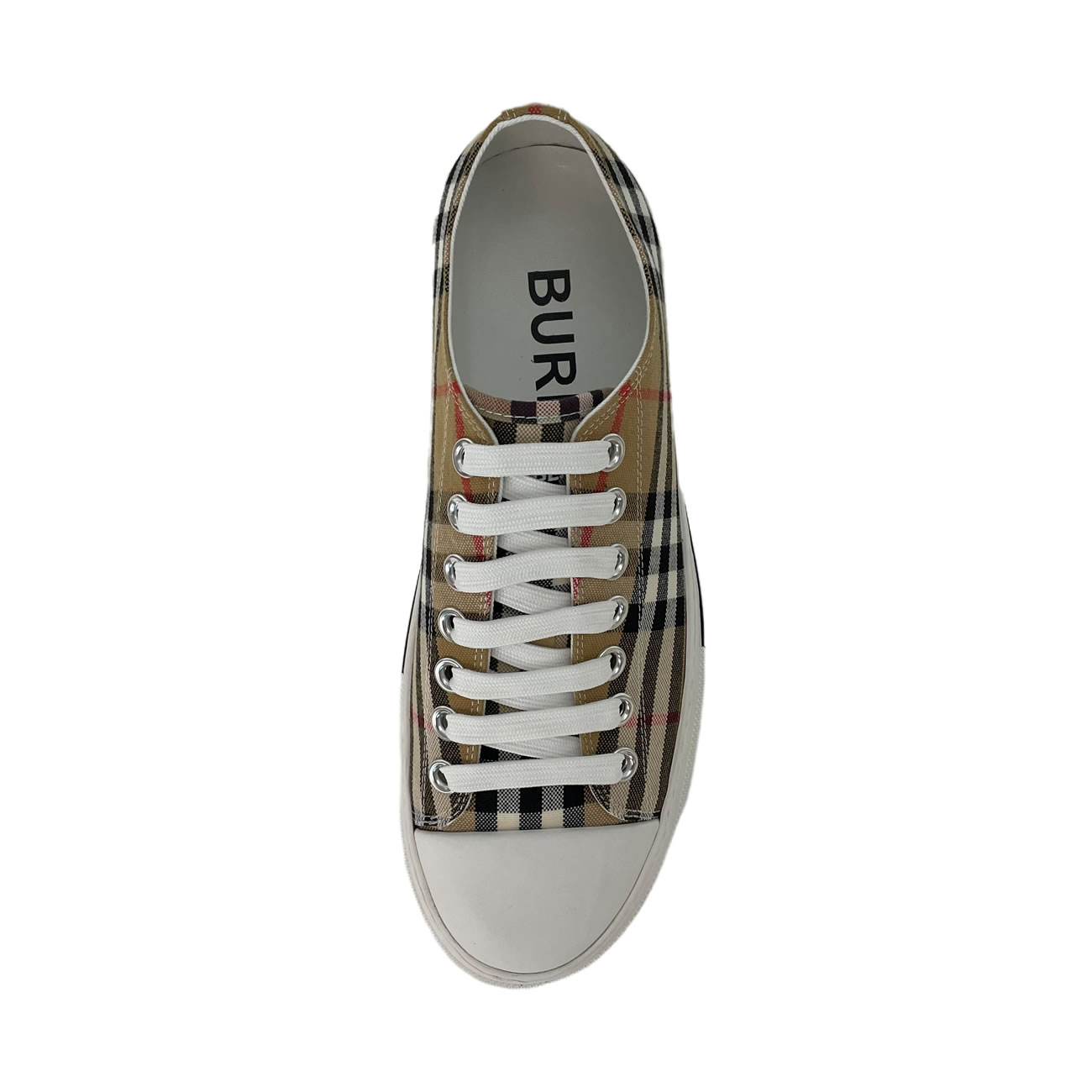 Burberry Vintage Check Cotton Sneakers Archive Beige White W 80505061 (9) - www.kitistry.com Burberry Vintage Check Cotton Sneakers Archive Beige White W 80505061 (9) - www.kitistry.com